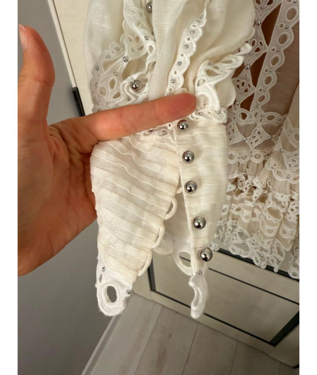 ZIMMERMANN Бежевое хлопковое вечернее платье, фото 6