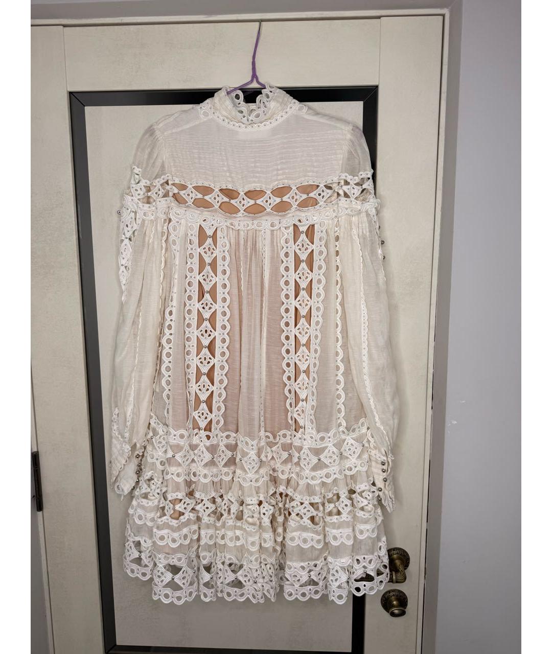 ZIMMERMANN Бежевое хлопковое вечернее платье, фото 2