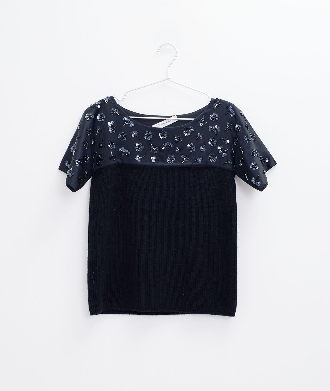 CHRISTIAN DIOR Синяя хлопковая блузы, фото 3
