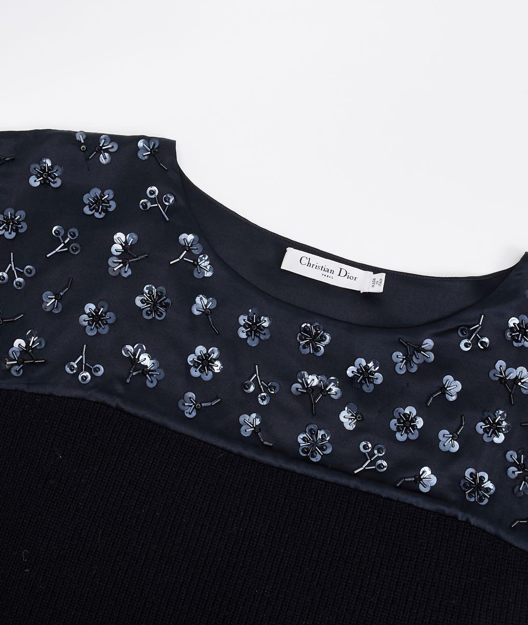 CHRISTIAN DIOR Синяя хлопковая блузы, фото 2