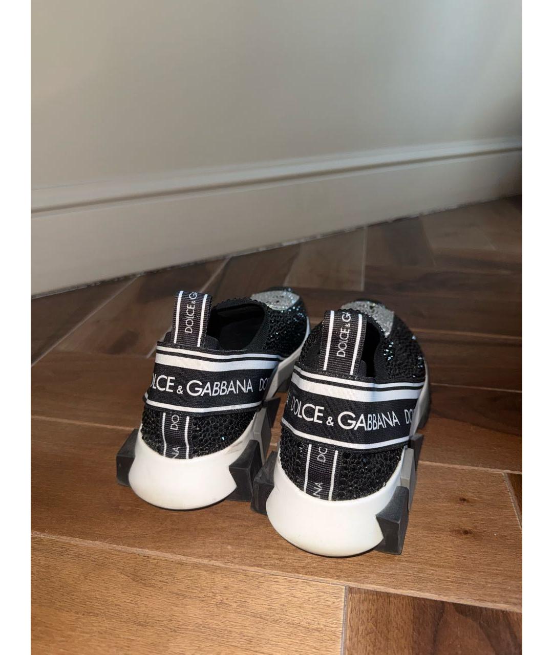 DOLCE&GABBANA Черные синтетические слипоны, фото 4