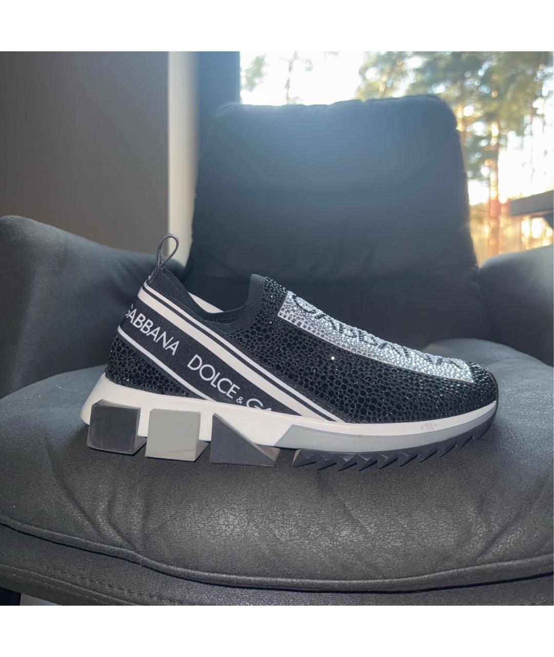 DOLCE&GABBANA Черные синтетические слипоны, фото 6