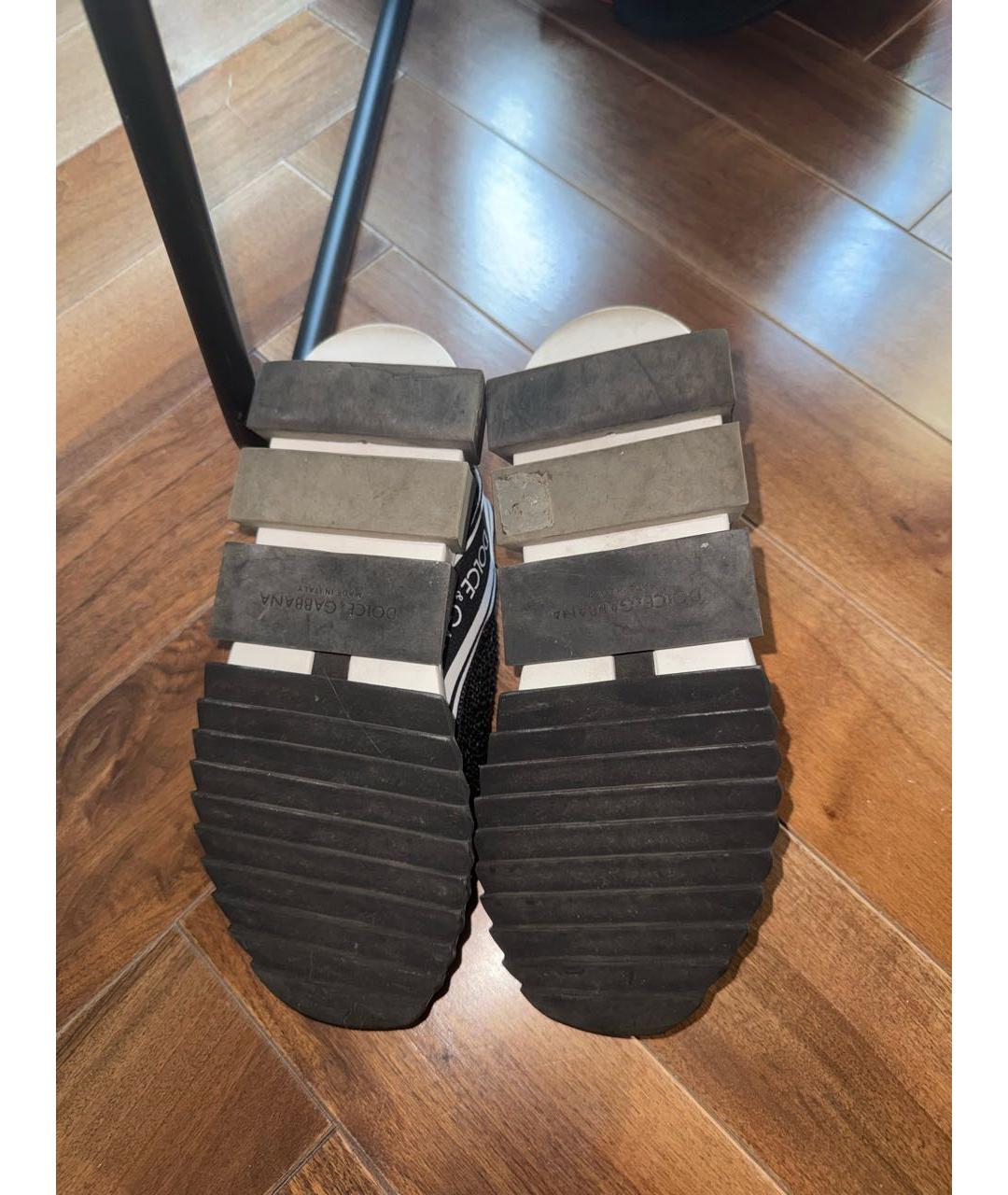 DOLCE&GABBANA Черные синтетические слипоны, фото 5