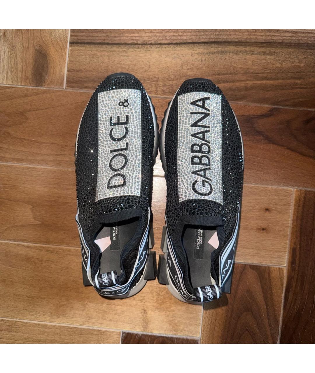 DOLCE&GABBANA Черные синтетические слипоны, фото 3