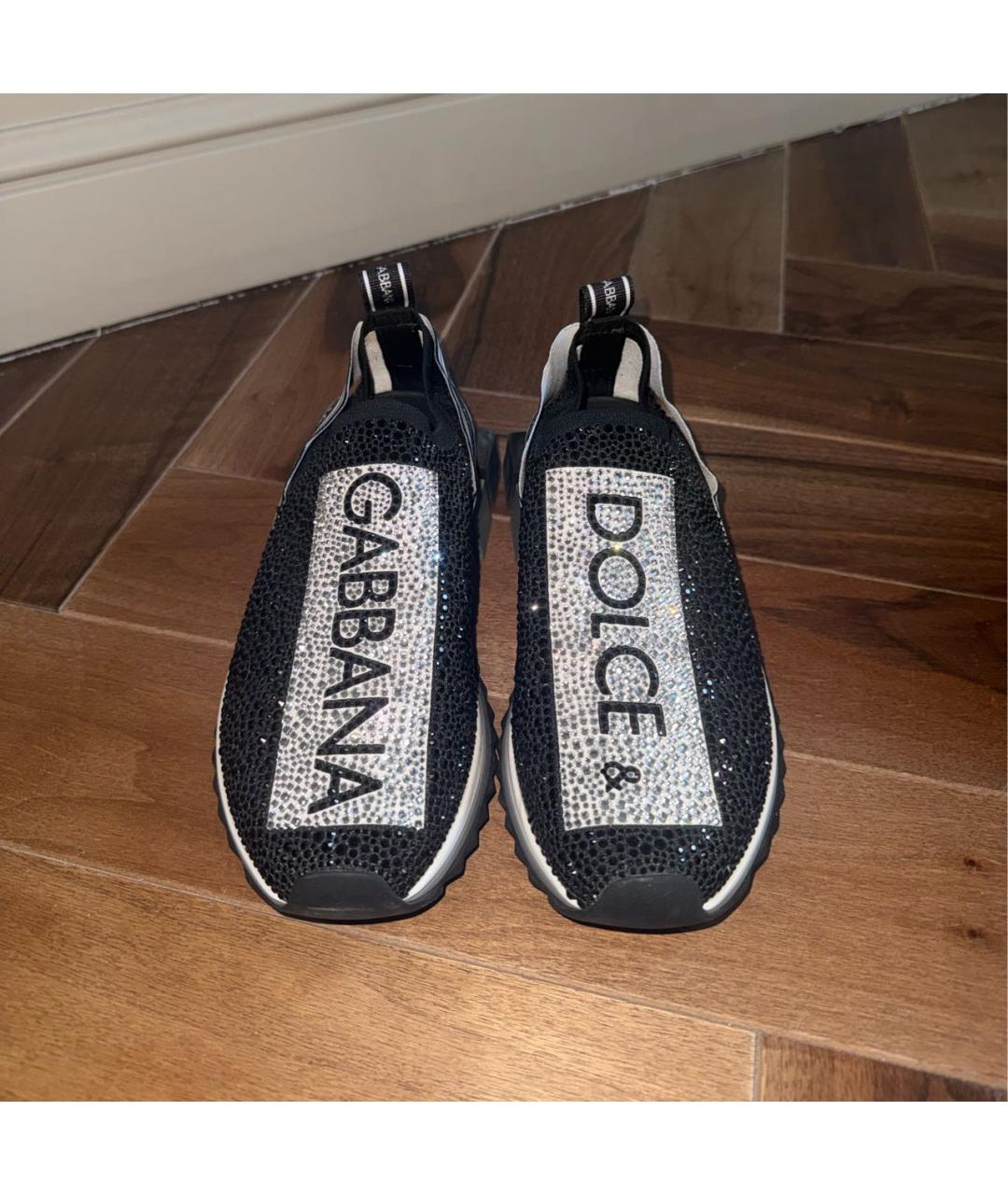 DOLCE&GABBANA Черные синтетические слипоны, фото 2