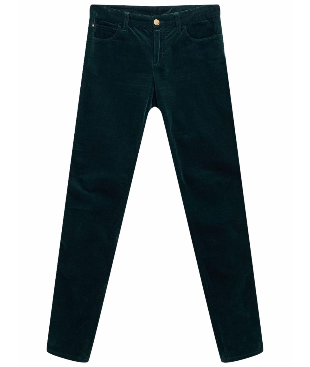 LOUIS VUITTON Зеленые хлопковые брюки узкие, фото 1