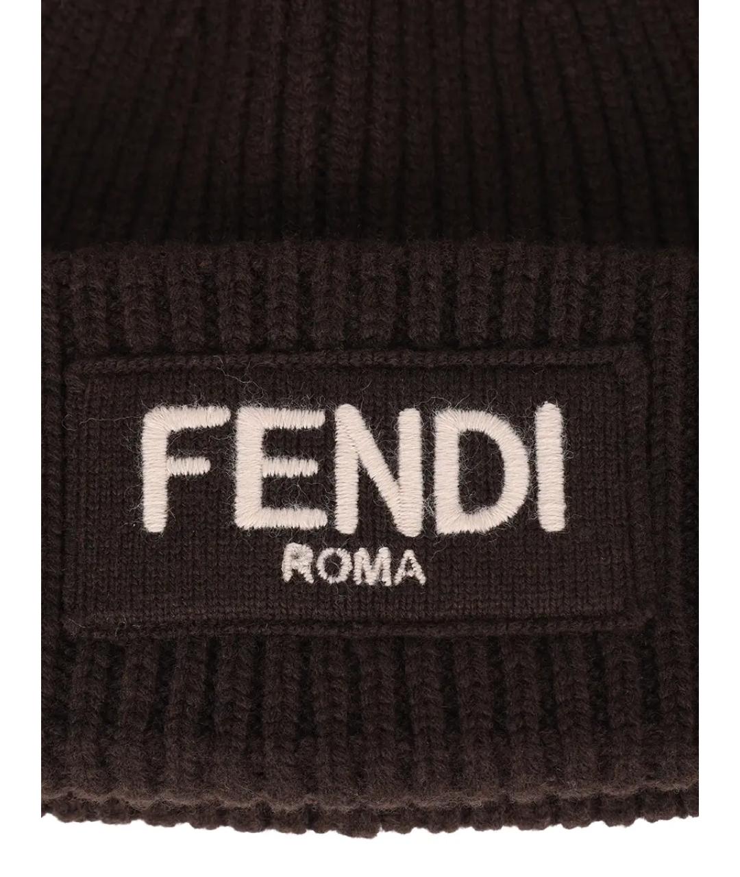 FENDI Коричневая шапка, фото 3