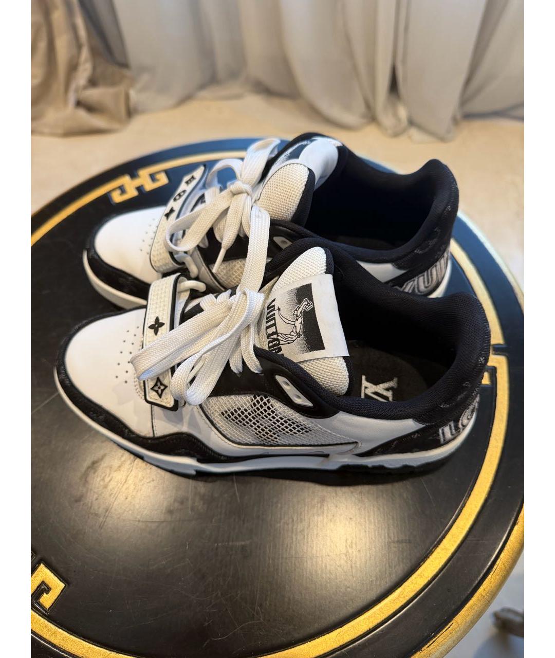 LOUIS VUITTON Белые кожаные кроссовки, фото 6