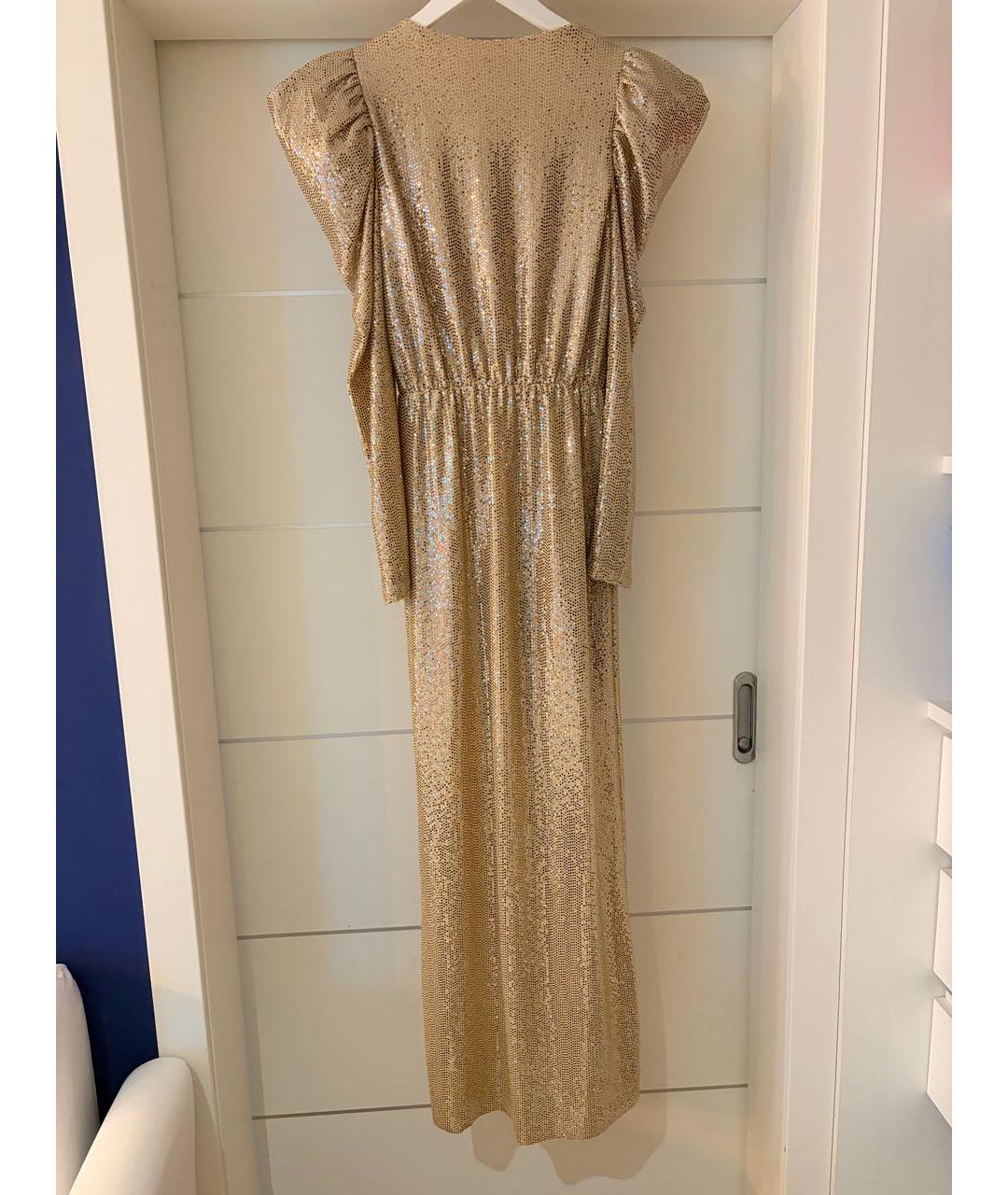 ANIYE BY Золотое полиэстеровое вечернее платье, фото 2