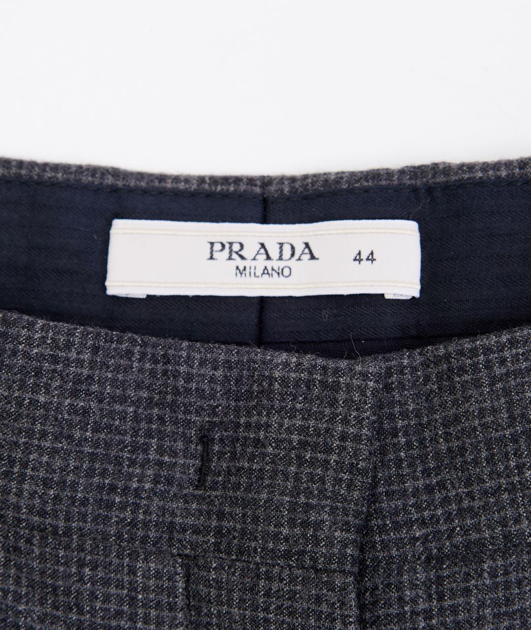 PRADA Серые шерстяные бриджи, фото 3