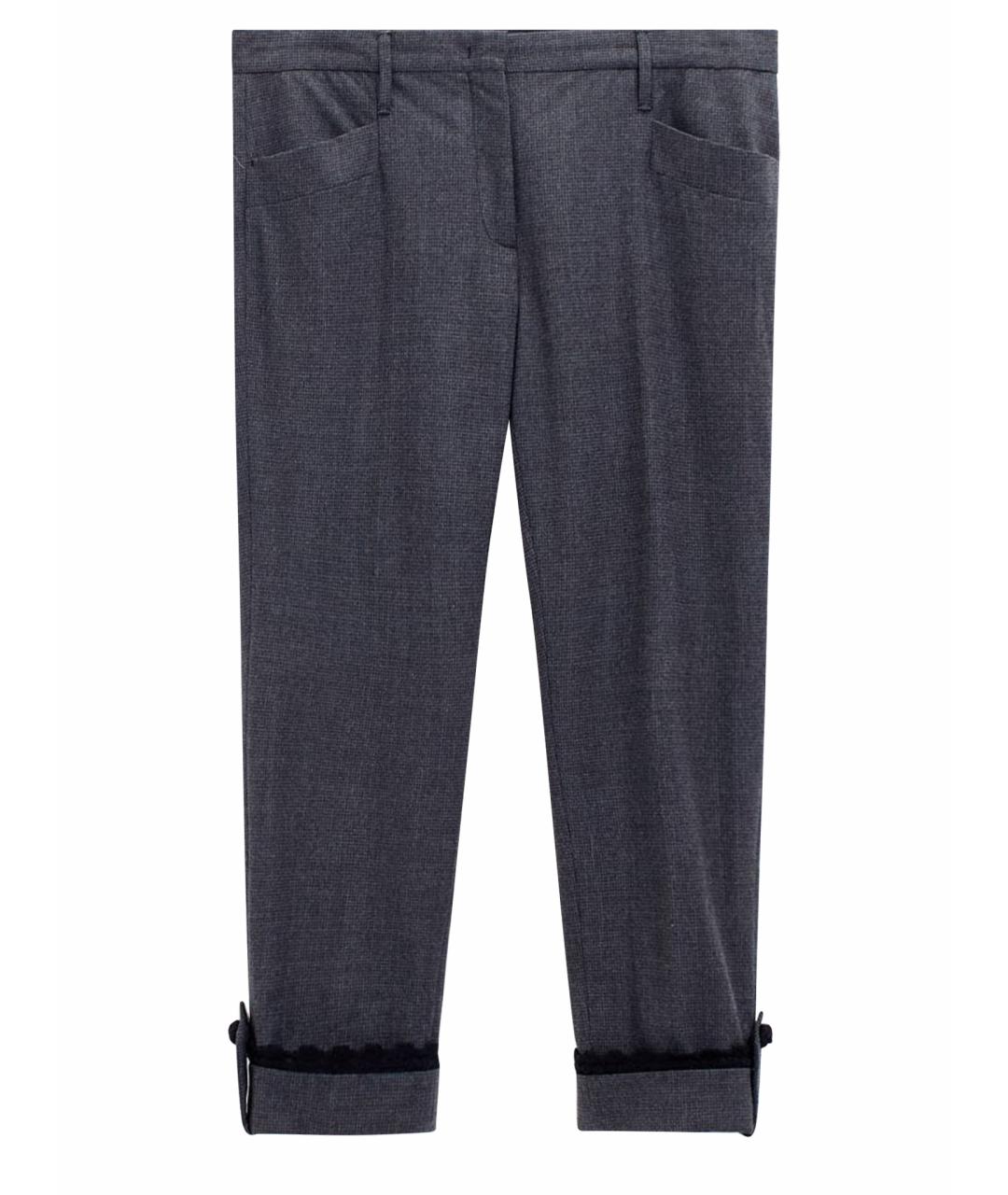 PRADA Серые шерстяные бриджи, фото 1