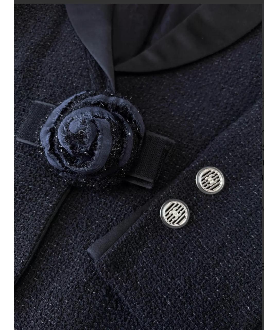 CHANEL Черный твидовый жакет/пиджак, фото 3