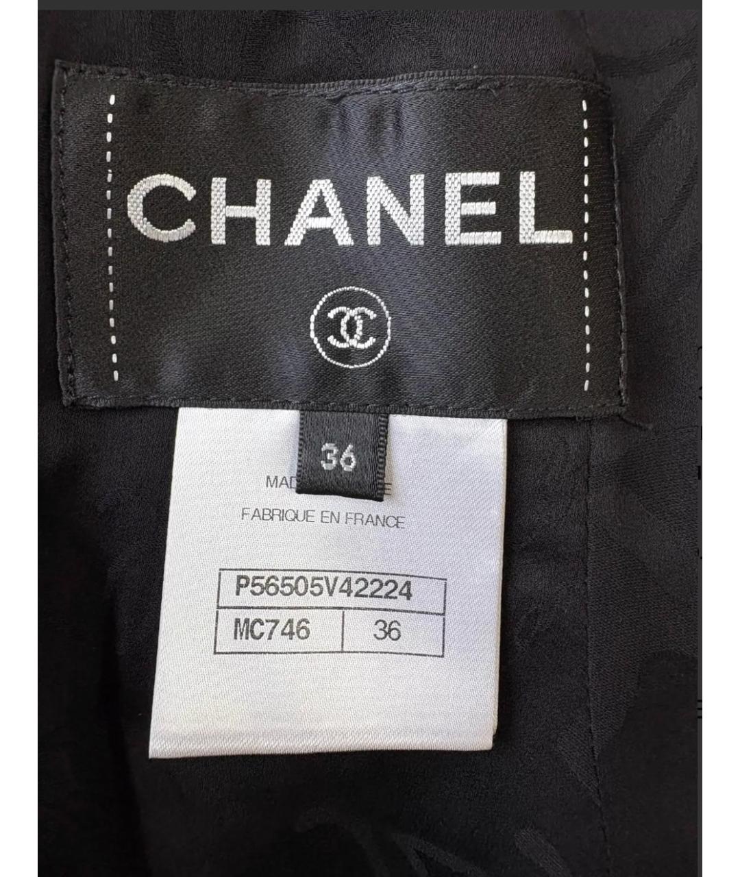 CHANEL Черный твидовый жакет/пиджак, фото 4