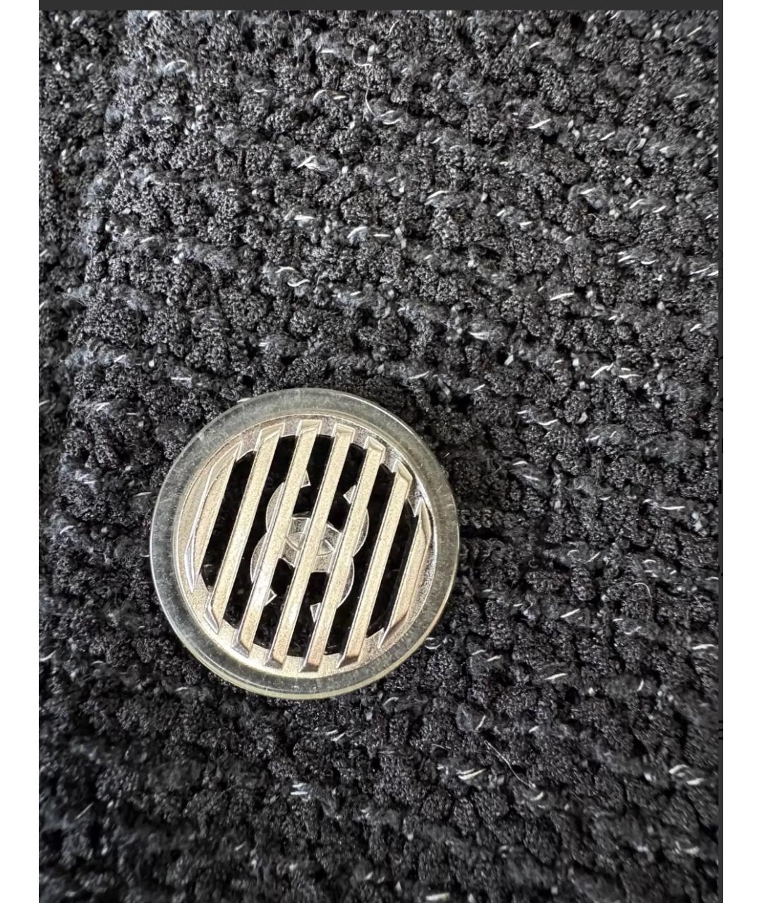 CHANEL Черный твидовый жакет/пиджак, фото 5