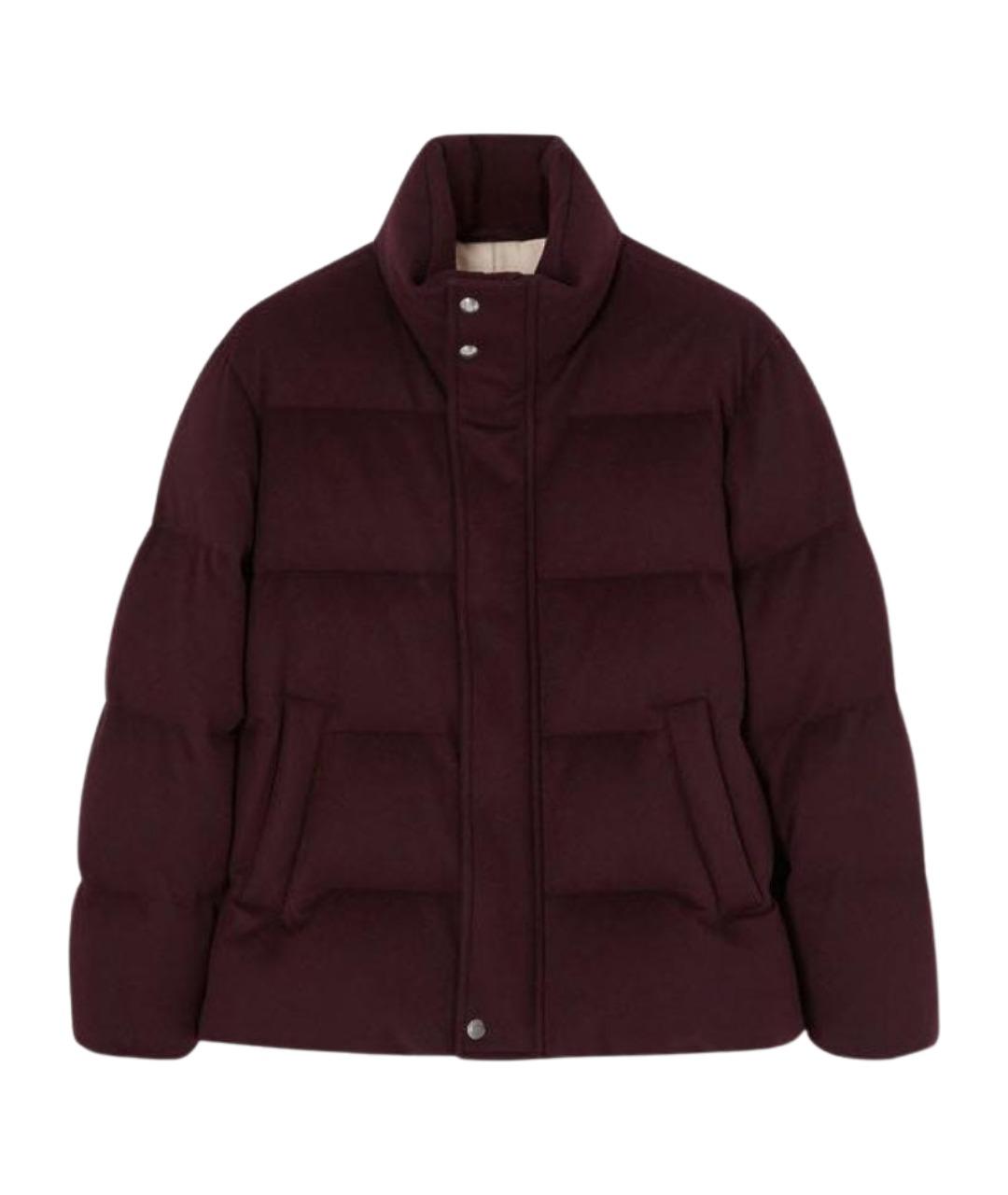 LORO PIANA Бордовый кашемировый пуховик, фото 1