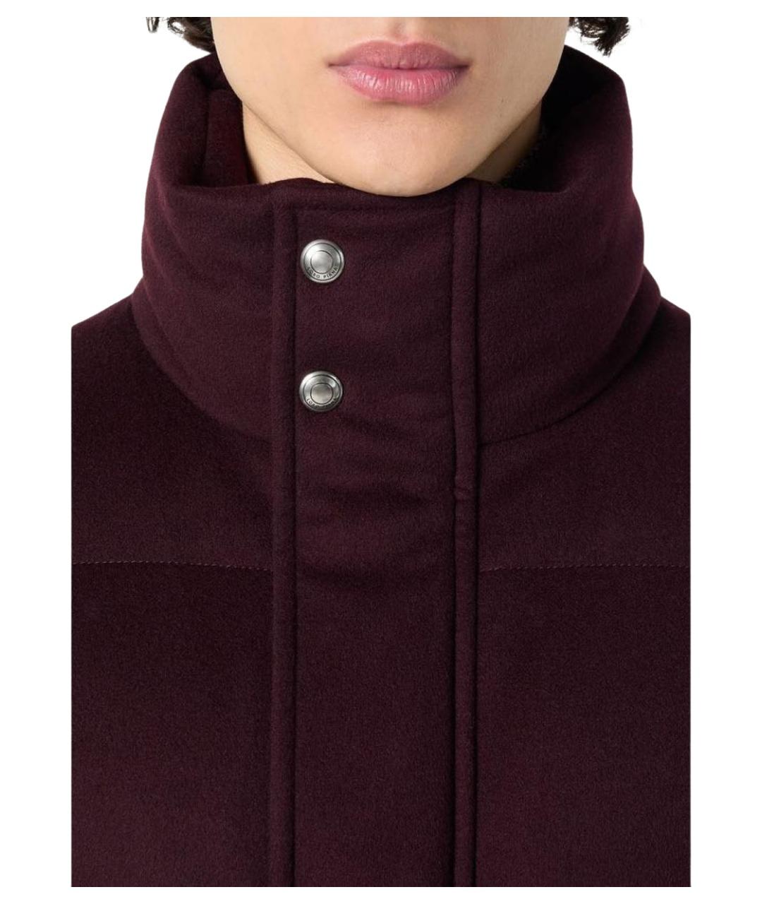 LORO PIANA Бордовый кашемировый пуховик, фото 4