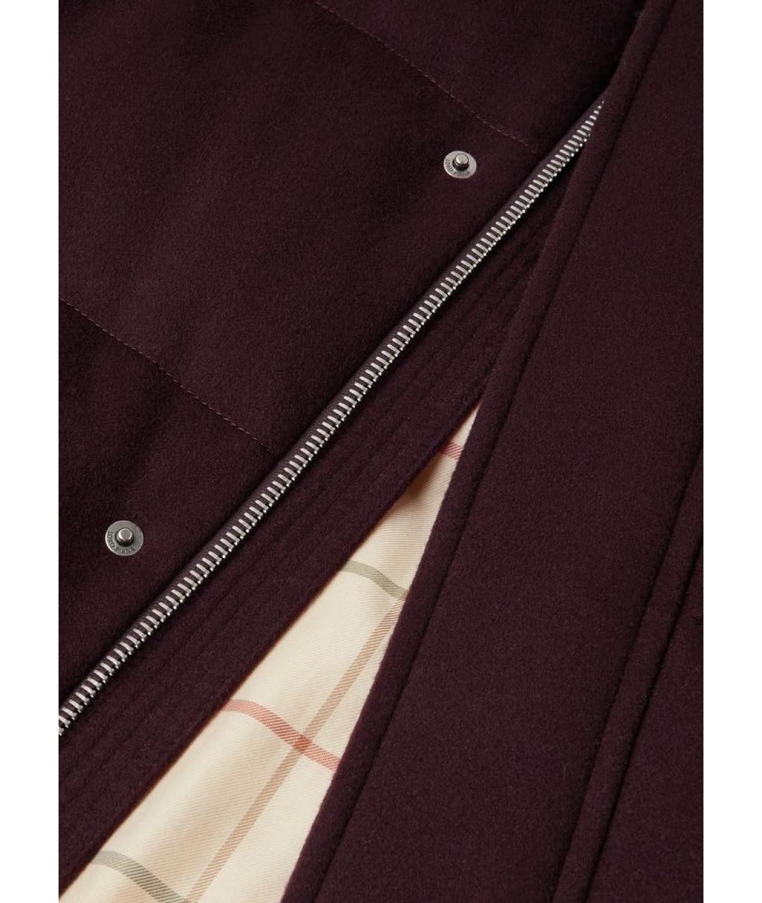 LORO PIANA Бордовый кашемировый пуховик, фото 6