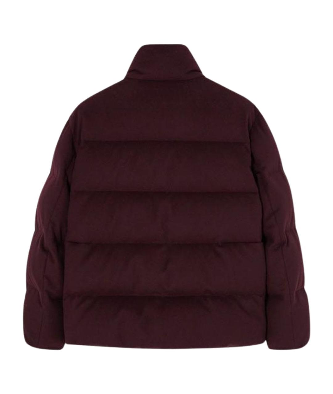 LORO PIANA Бордовый кашемировый пуховик, фото 5