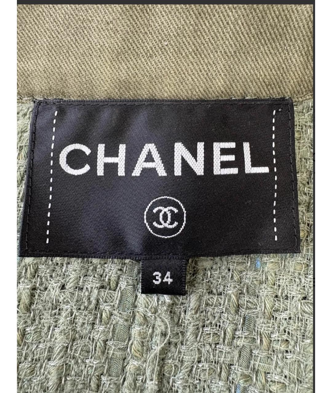 CHANEL Хаки хлопковая рубашка, фото 4