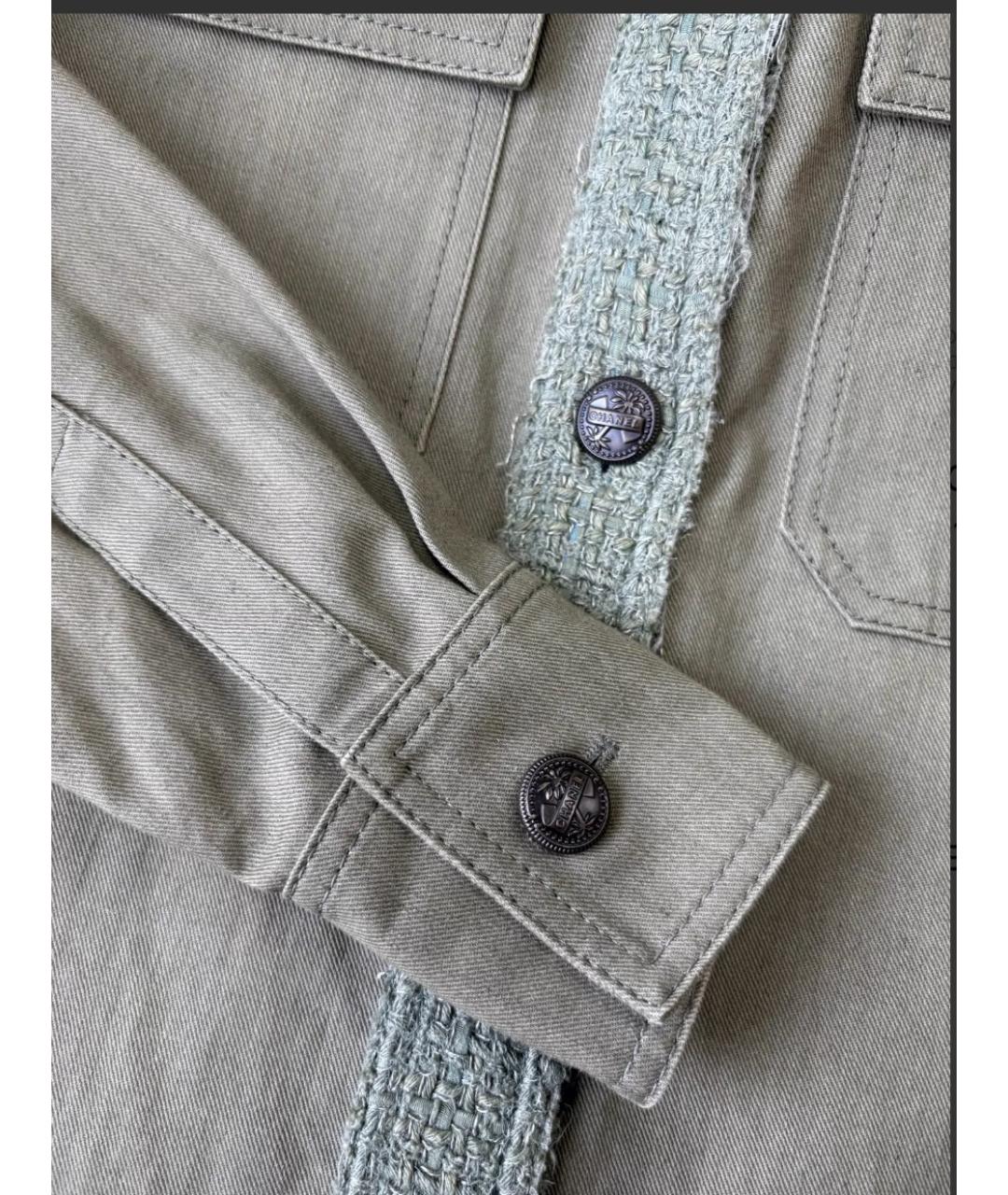 CHANEL Хаки хлопковая рубашка, фото 6