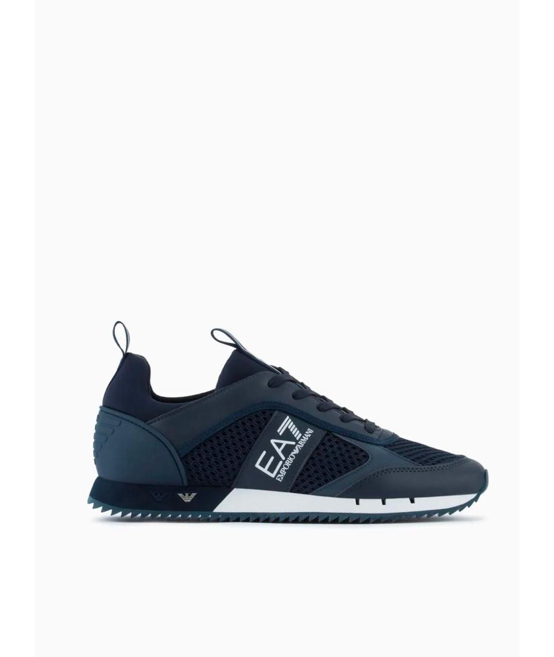 EA7 Темно-синие низкие кроссовки / кеды, фото 5