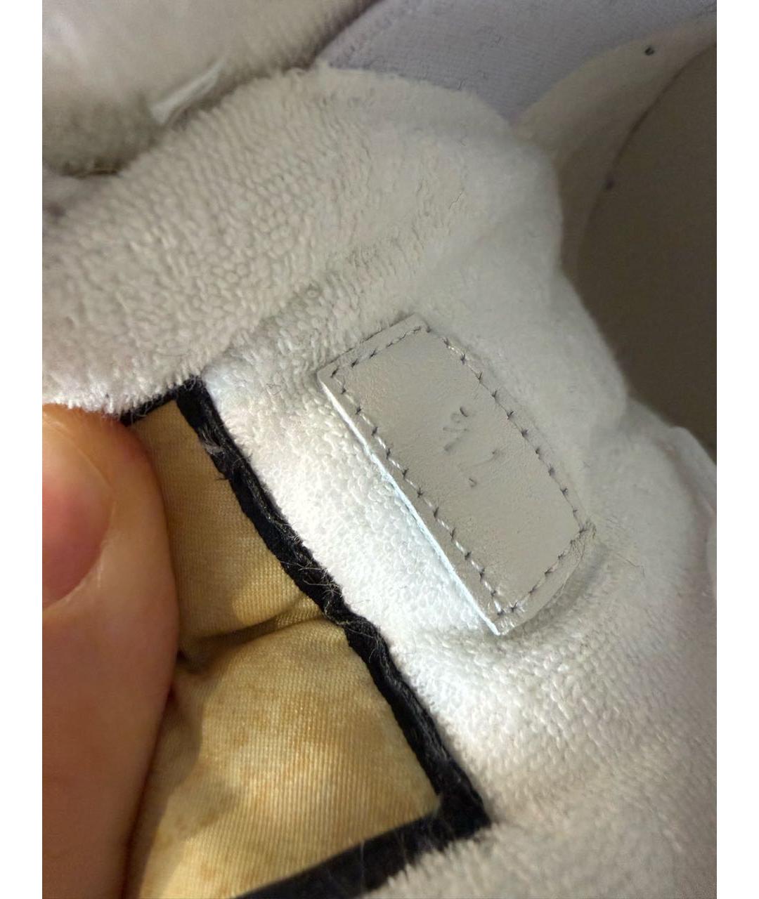 GUCCI Белые кожаные низкие кроссовки / кеды, фото 8