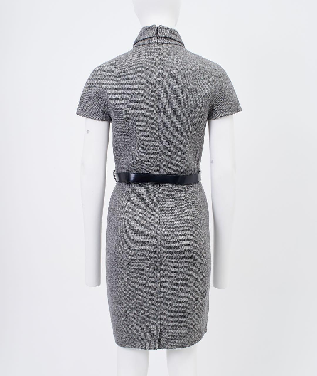 CHRISTIAN DIOR Серое шерстяное повседневное платье, фото 2