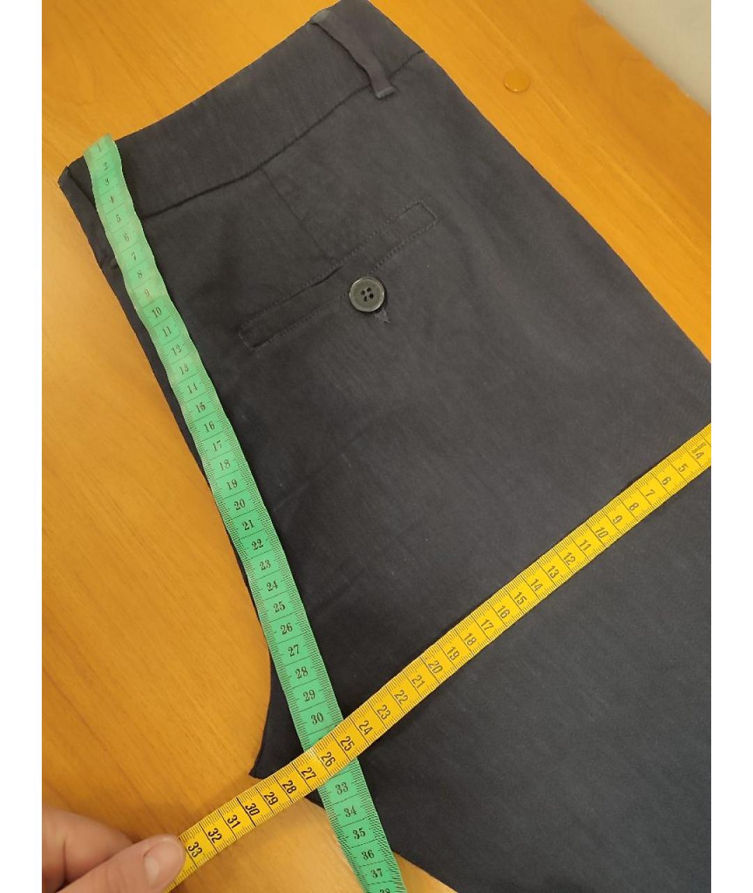 MARELLA Темно-синие льняные брюки узкие, фото 7