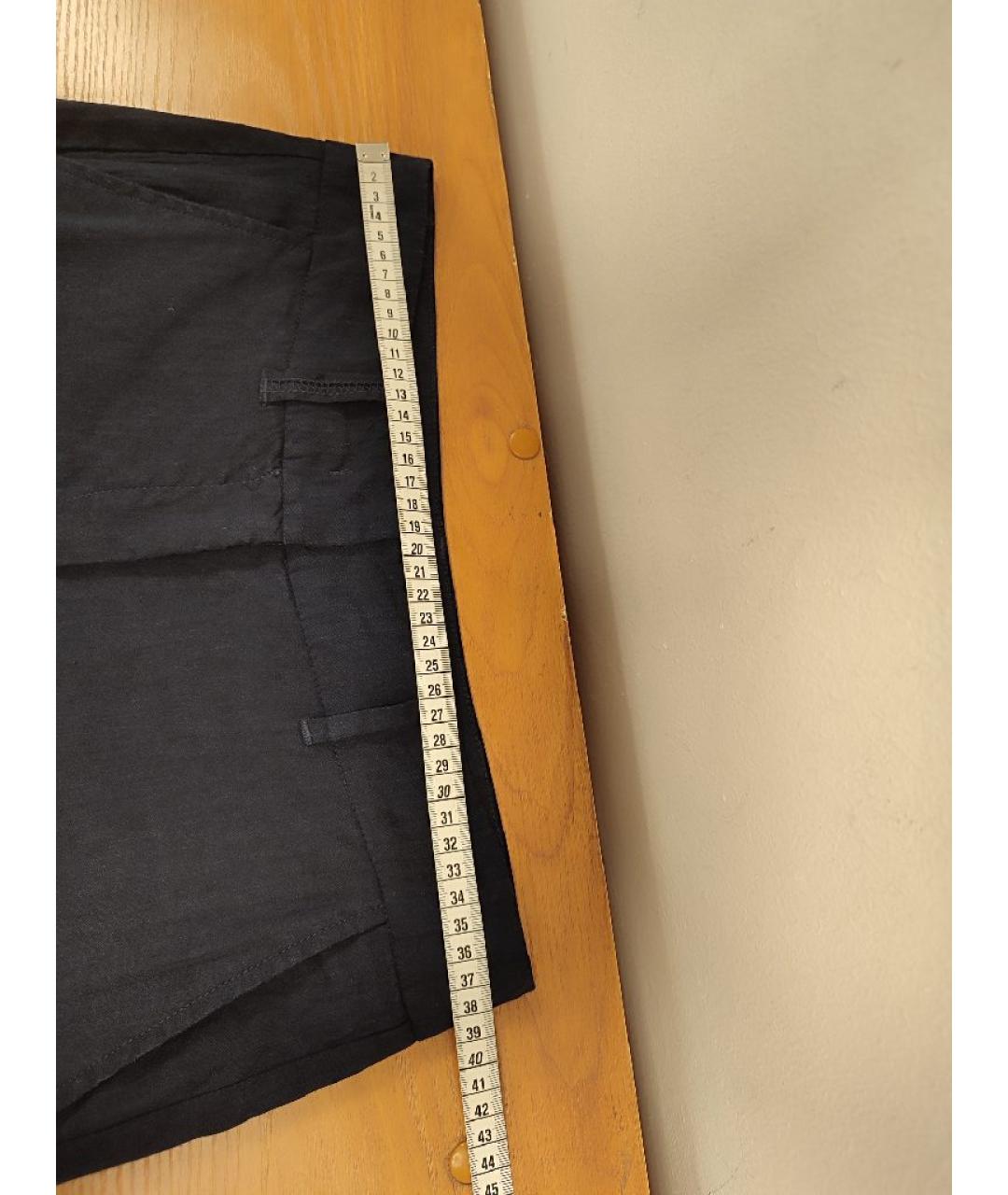 MARELLA Темно-синие льняные брюки узкие, фото 6