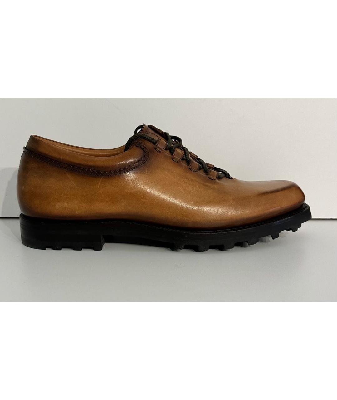 BERLUTI Коричневые кожаные низкие ботинки, фото 5