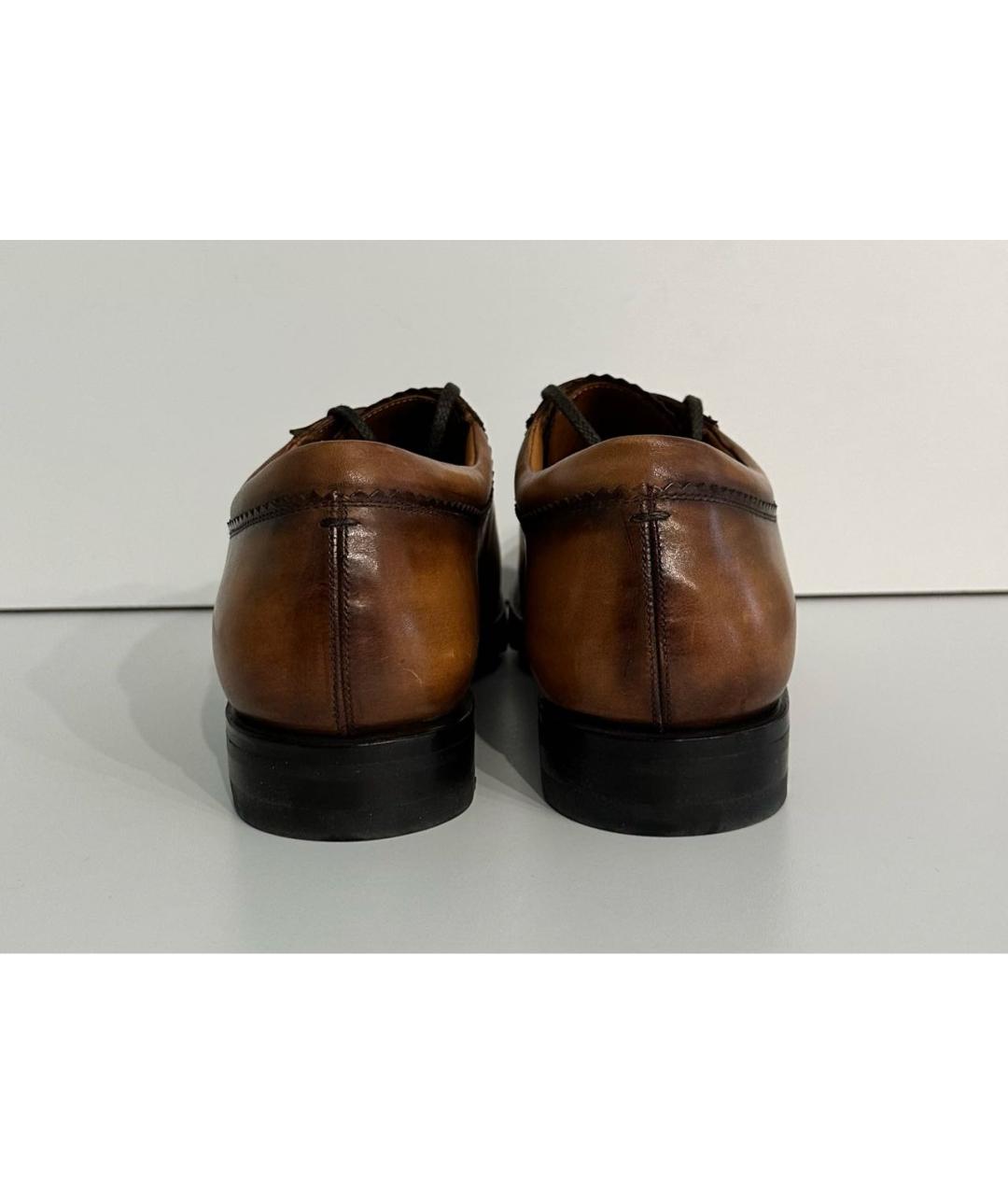 BERLUTI Коричневые кожаные низкие ботинки, фото 4