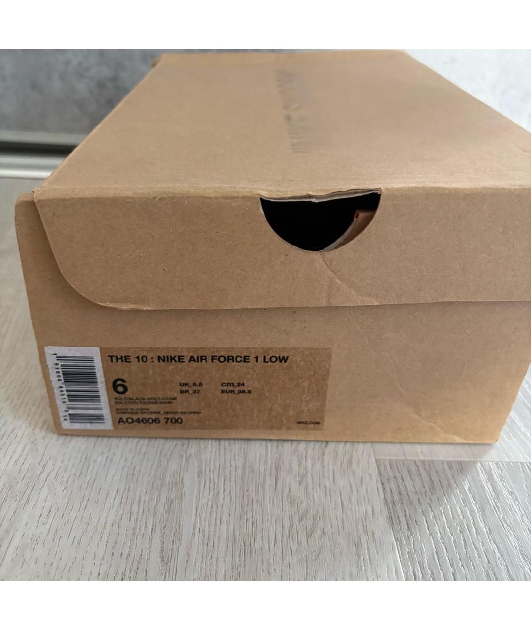 NIKE X OFF-WHITE Зеленые низкие кроссовки / кеды, фото 7