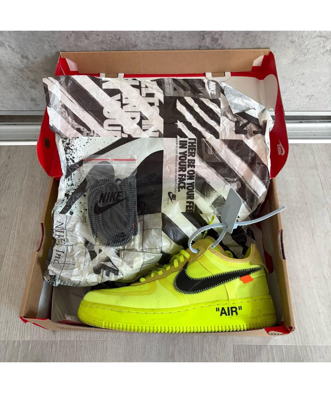 NIKE X OFF-WHITE Зеленые низкие кроссовки / кеды, фото 8