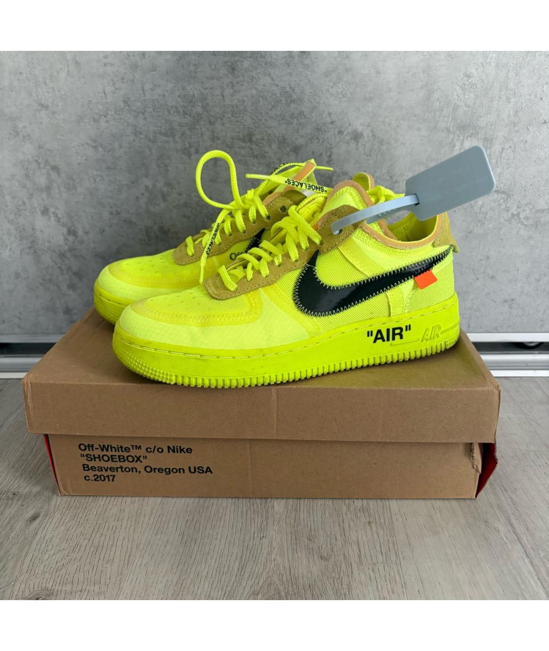 NIKE X OFF-WHITE Зеленые низкие кроссовки / кеды, фото 9
