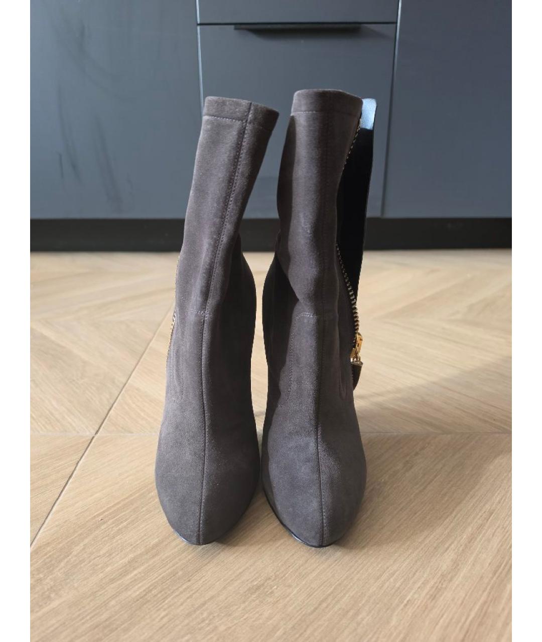 GIUSEPPE ZANOTTI DESIGN Коричневые замшевые ботильоны, фото 2