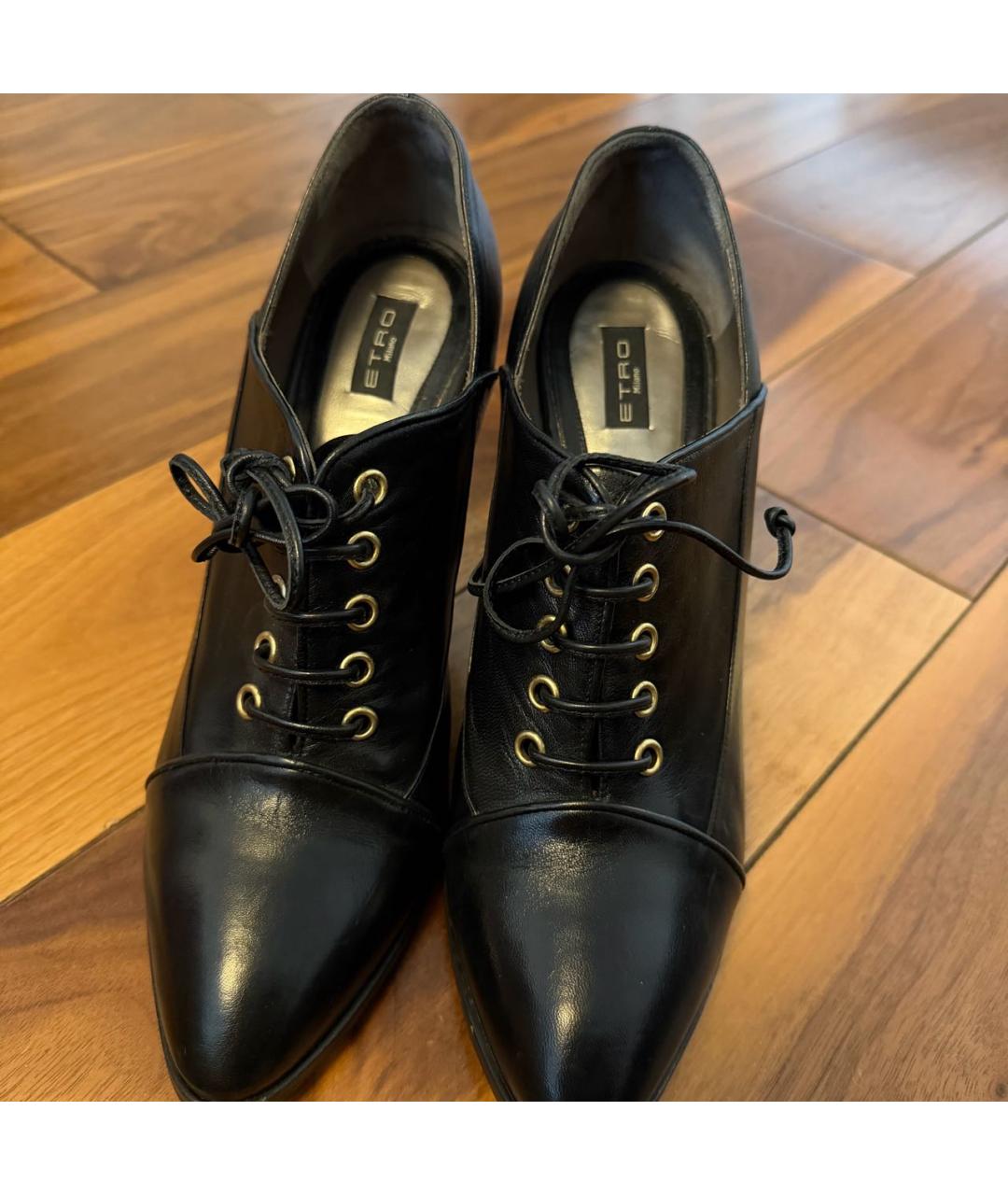 ETRO Черные кожаные ботильоны, фото 3