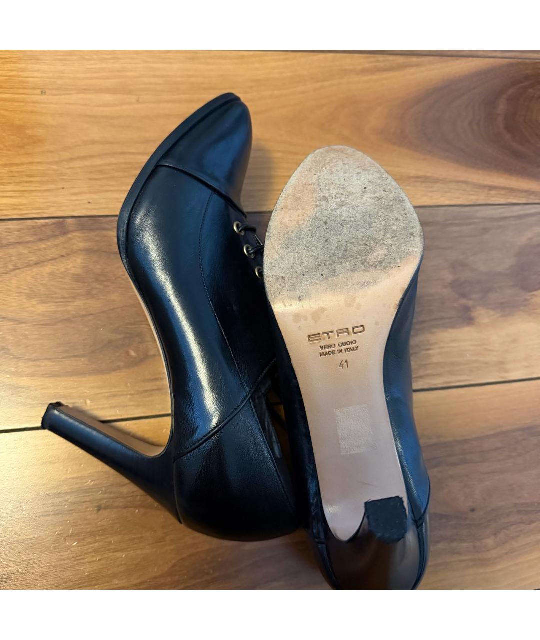 ETRO Черные кожаные ботильоны, фото 6