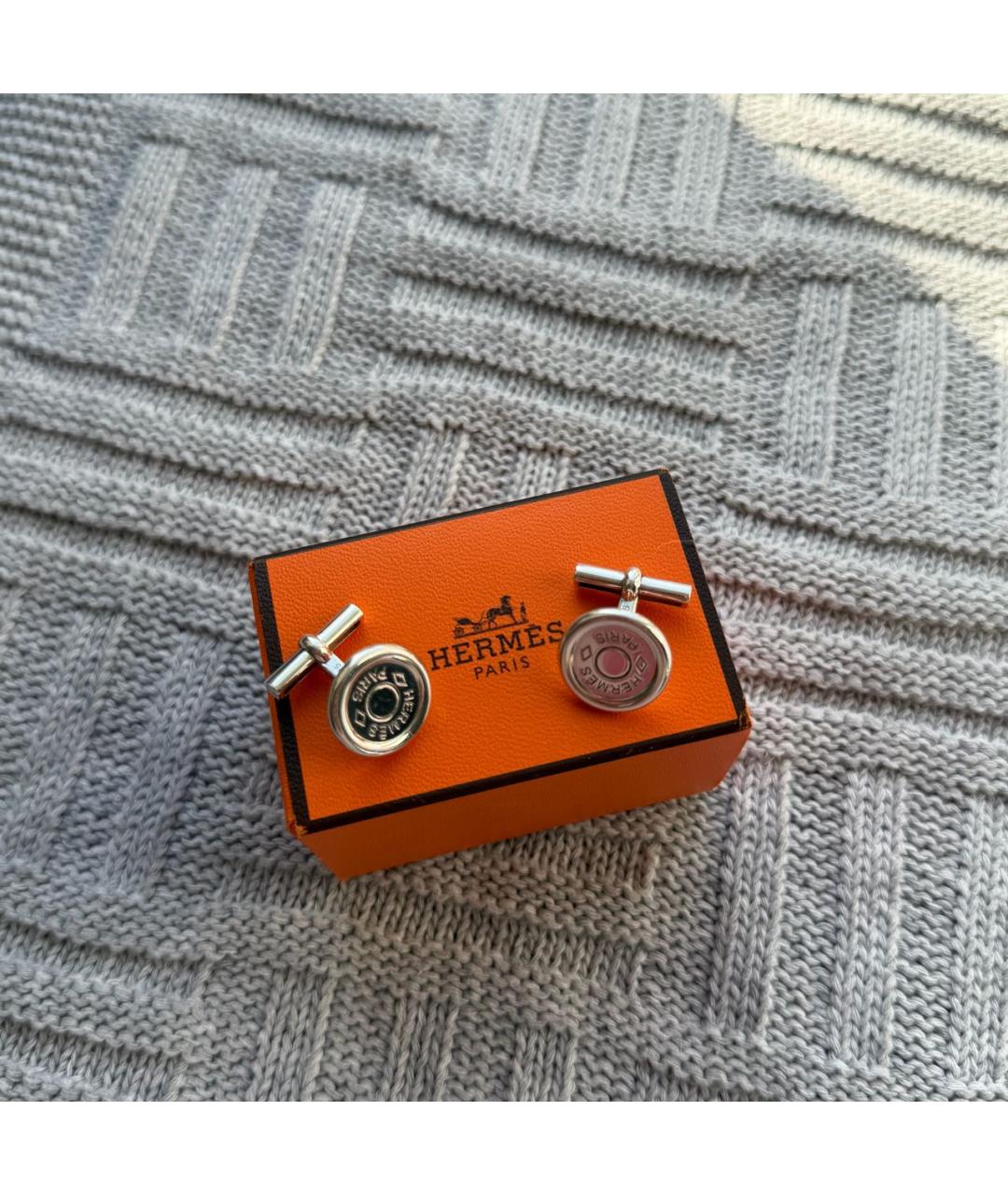 HERMES Серебряные серебряные запонки, фото 2