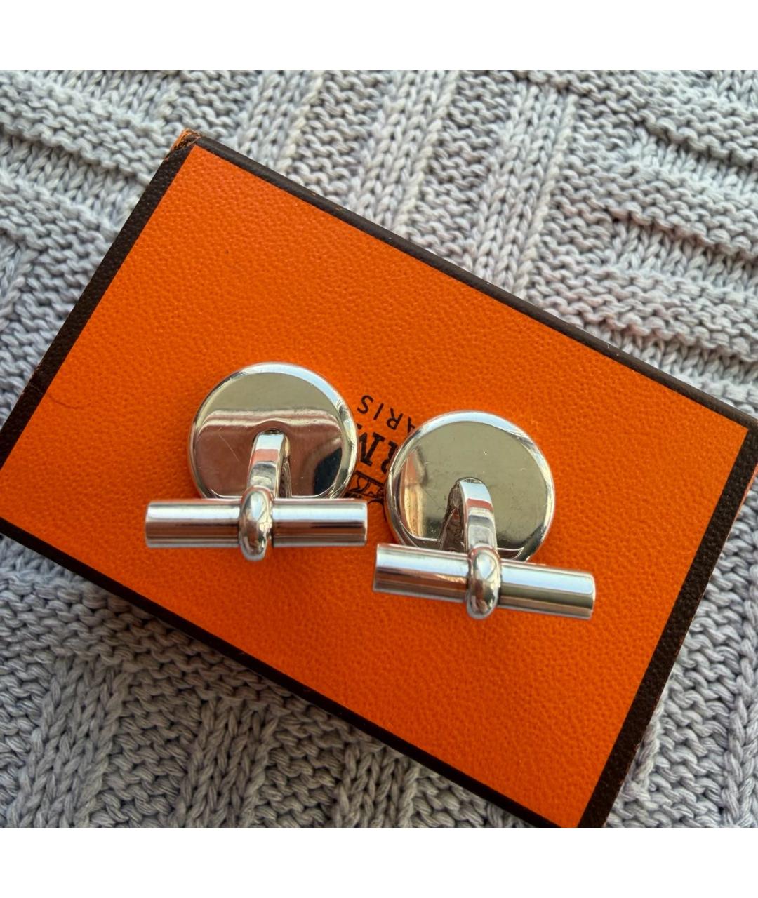 HERMES Серебряные серебряные запонки, фото 6