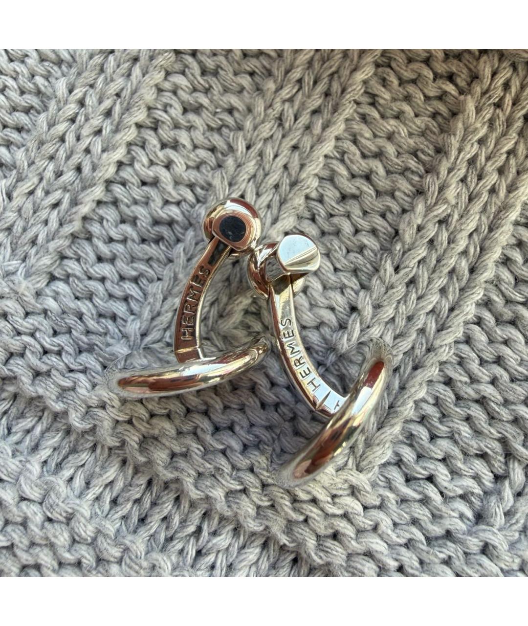 HERMES Серебряные серебряные запонки, фото 5