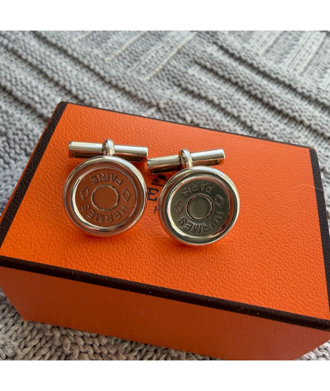 HERMES Серебряные серебряные запонки, фото 3