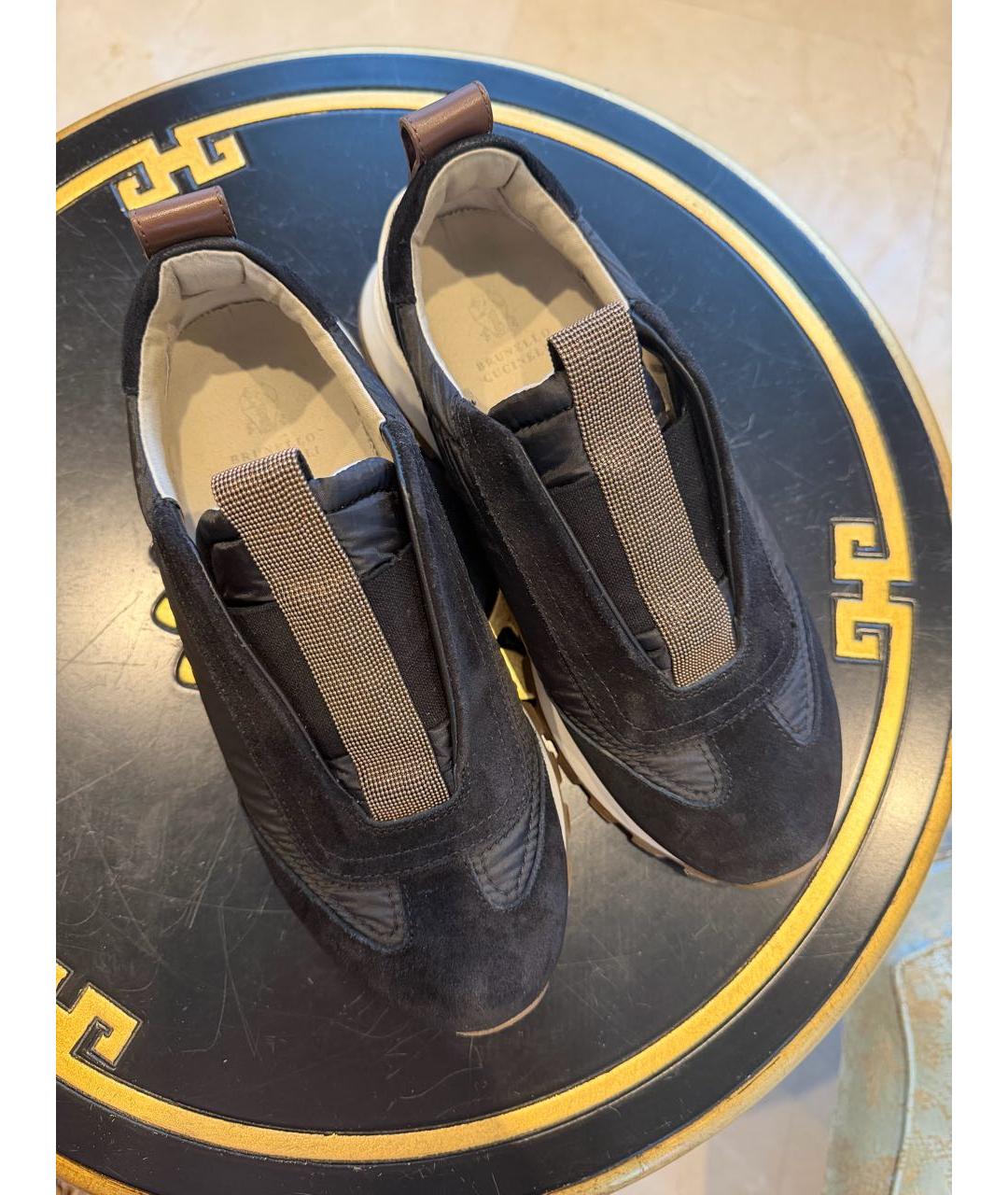 BRUNELLO CUCINELLI Черные кроссовки, фото 4