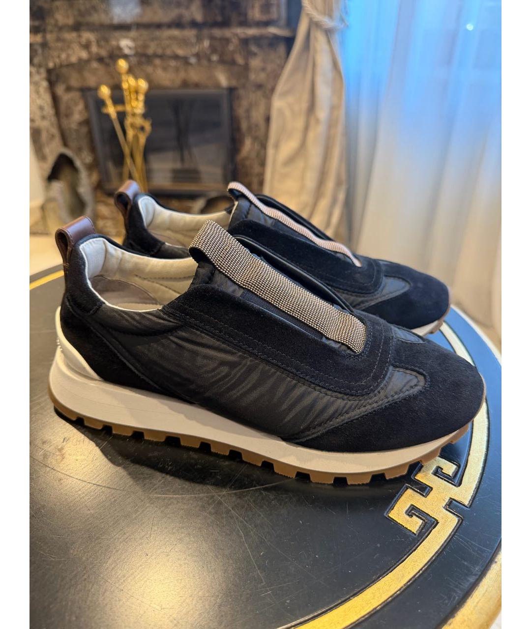 BRUNELLO CUCINELLI Черные кроссовки, фото 2