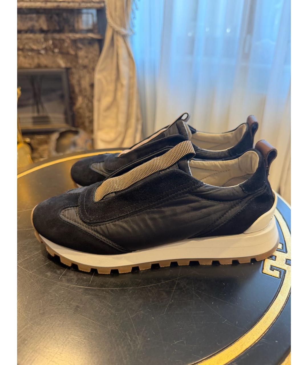 BRUNELLO CUCINELLI Черные кроссовки, фото 7