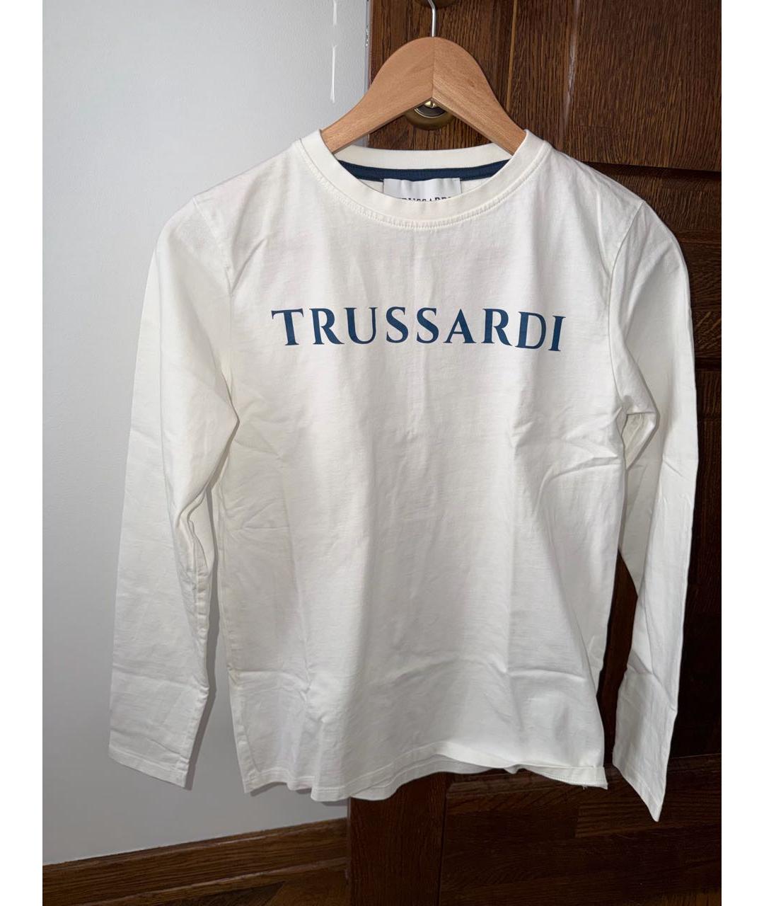 TRUSSARDI Белая хлопковая детская футболка, фото 5