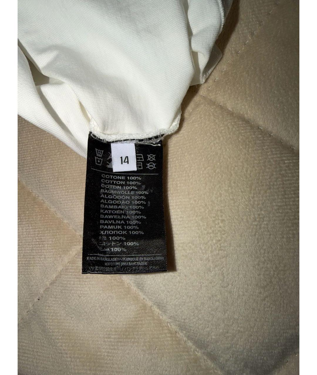 TRUSSARDI Белая хлопковая детская футболка, фото 4