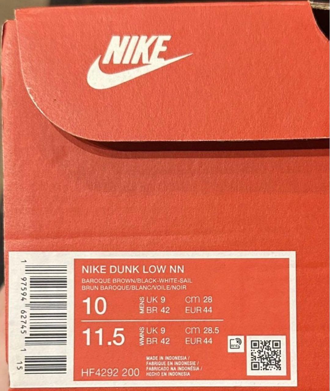 NIKE Коричневые низкие кроссовки / кеды из искусственной кожи, фото 6