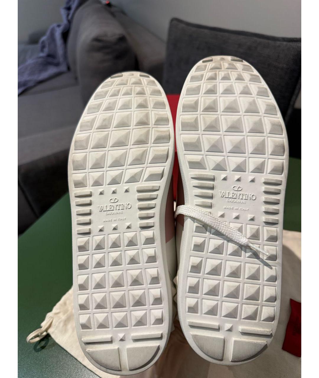 VALENTINO Белые кожаные кроссовки, фото 8