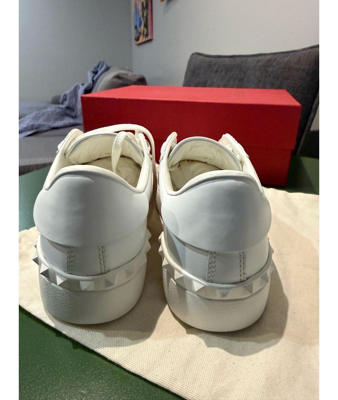 VALENTINO Белые кожаные кроссовки, фото 4