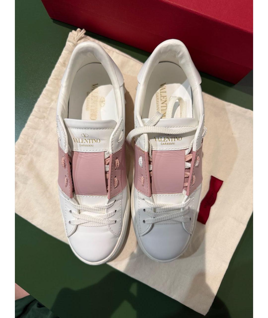 VALENTINO Белые кожаные кроссовки, фото 3